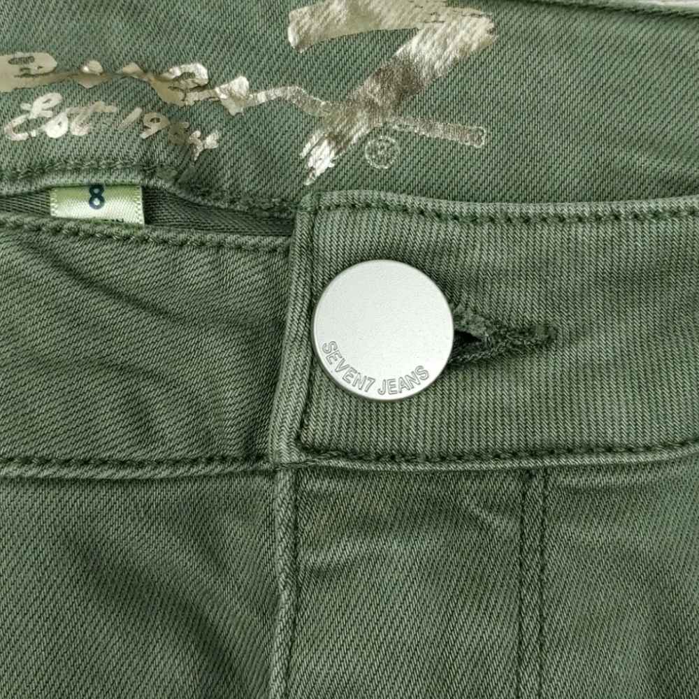 NWT Seven7 Agave Green Womens 8 Utility Ankle Skinny Jeans - Picture 7 of 7